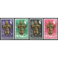 Бермуды 1969 ** Подводные сокровища, Крест с испанского галеона затонувшего в 1622 году, серия 4 марки (SG 228-231)
