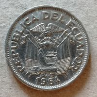 Эквадор 1 сукре 1964 год, KM# 78b, ю