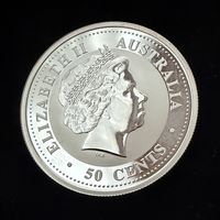 50 центов 2005 г. Австралия. Год петуха. Восточный календарь. Серебро.