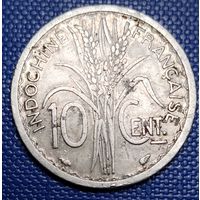 Французский Индокитай 10 сантимов 1945 г.