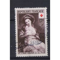 Франция 1953  Вып в помощь Красному Кресту Элизавет Виже-Лебрен Автопортрет с дочерью #984