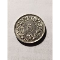 Швейцария 5 раппен 1974