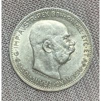 Монета Австро-Венгрия 1 крона 1914 год. Франц Иосиф I. Серебро