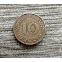 Werty71 Германия ФРГ 10 пфеннигов 1949 D