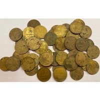 50 шт. копеечных монет 1924-1957 годов.