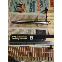 Ручка сувенир СССР электроника с часами в коллекцию.