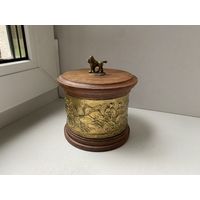 Шкатулка антик Англия, дерево, латунь.