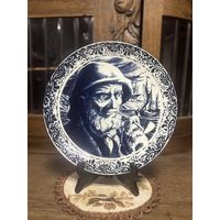 Огромная старинная коллекционная тарелка, Европа, клеймо, много лотов с рубля