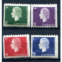 Канада - 1962/64г. - королева Елизавета II, б/п: 9 1/2 - 4 марки - полная серия, MH [Mi 349 C - 352 C]. #3-WK-100-A-2