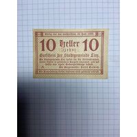 10 геллеров (нотгельды) Австрия.-2512