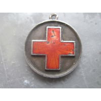 Россия редкая серебрянная медаль красного креста 24 мм диаметр в память русско-японской войны 1904-1905 гг