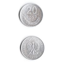 20 грошей Польша 1972 года