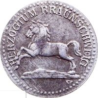 РАСПРОДАЖА!!! - ГЕРМАНИЯ БРАУНШВЕЙГ 10 пфенигов 1918 год