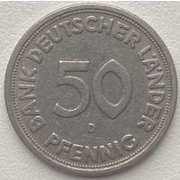 Германия 50 пфеннигов 1949 г. D