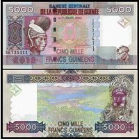 Гвинея 5000 франков образца 2012 года UNC p41b серия SE