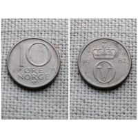Норвегия 10 эре 1982