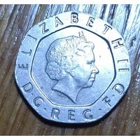 Великобритания, 20 пенсов 2007 года