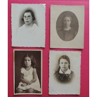 Фото "Женские портреты", Польша, 1930-е гг. (7*6 см)