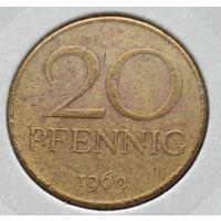 Германия. 20 пфеннигов 1969 года.