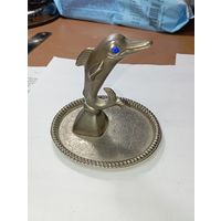 Подносик для колец - Дельфин с синими глазами .