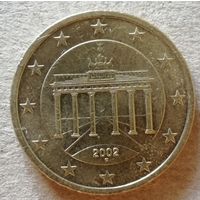 Германия 50 евроцентов 2002 г. Отметка мд: "F" - Штутгарт, KM# 212