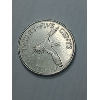 Бермудские острова 25 центов 2005 года .