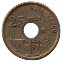 Королевство Испания. Автономное Сообщество Страна Басков. 25 песет 1993.