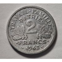 1943 год Франция 2 франка