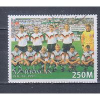[2062] Азербайджан 1997. Спорт.Футбол.Сборная команда Германии.Чемпионат мира. Гашеная марка.