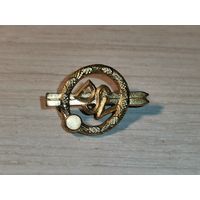 Знак "DSV", немецкая, лыжная ассоциация, тяжёлый металл, клейма.