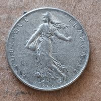 Франция 1 франк, 1991 г., KM# 925