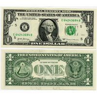 США. 1 доллар (образца 2017 года, E, Вирджиния, P544, UNC)