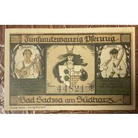 Нотгельд 25 пфеннигов 1921 год. Бад-Закса. Веймарская республика