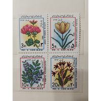 РАСПРОДАЖА КОЛЛЕКЦИИ. Иран, марки "цветы" квартблок