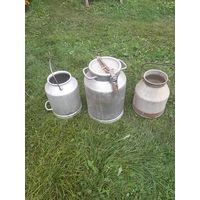 Три алюминиевых бидона