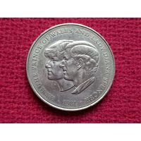 Великобритания 25 пенсов, 1981 Свадьба Принца Чарльза и Леди Дианы.