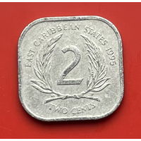 37-05 Восточные Карибы 2 цента 1995 г.