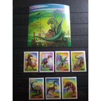 Танзания 1994 г. Динозавры.