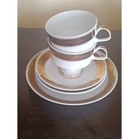 Чайная пара Waiiendorf ГДР кобальт