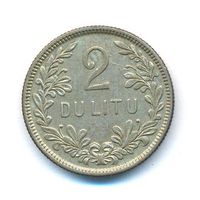 Литва 2 лита 1925 год Ag