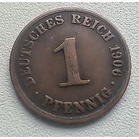 Германия 1 пфенниг, 1906 А  2-12-59