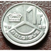 Бельгия 1 франк, 1989   BELGIQUE    ( 1-15-7 )