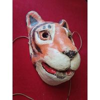 Новогодняя маска. СССР. Тигр. Папье Маше.