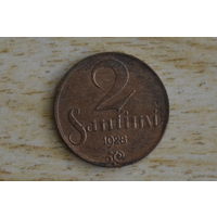 Латвия 2 сантима 1928