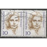 ФРГ. П.Модерсон-Беккер. Художница. 1988г. Mi# 1359. Сцепка.
