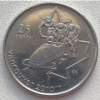 Канада 25 центов 2008 г. XXI зимние Олимпийские Игры, Ванкувер 2010. Бобслей