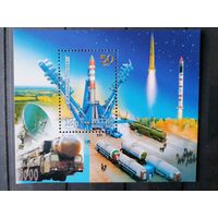 Россия. 2007. 50 лет космодрому "Плесецк". Космос. Блок **MNH