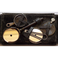 Старинный набор инструментов врача ЛОРа