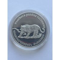 Армения 100 драмов 2007 "Красная книга - Переднеазиатский леопард"