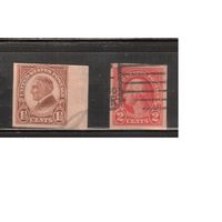 США-1923, (Скотт.576-577),  гаш. , Стандарт, Президенты,бзц